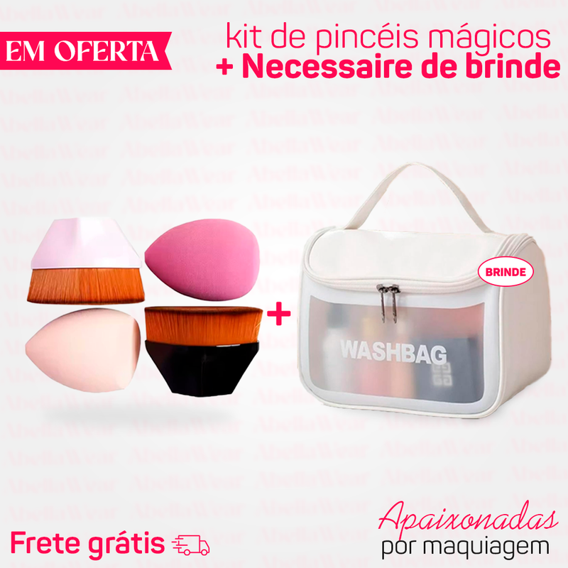 Kit pincel mágico + Necessaire de brinde